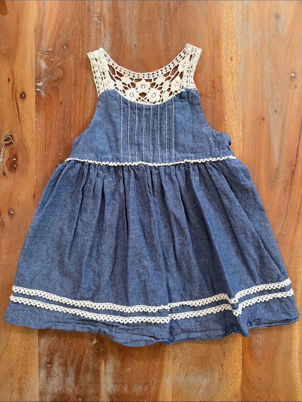 Iris & Ivy Blue Crochet dress size 24 months